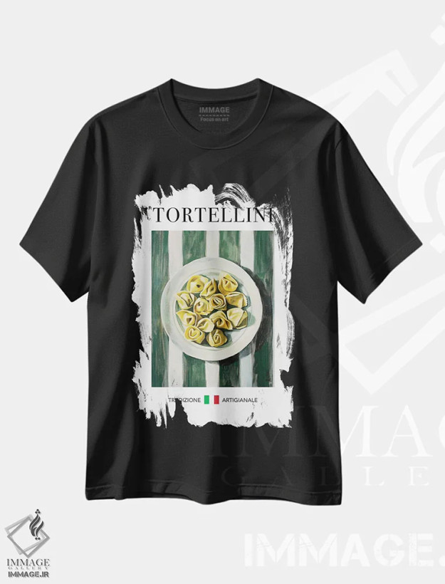 تیشرت مشکی طرح دار – تیشرت هنری ,تورتلینی اثر آندریاس ماگنوسون فروشگاه ایماژ