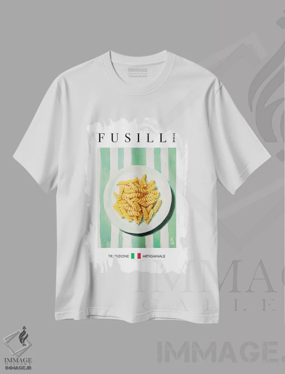 تیشرت سفید طرح دار – تیشرت هنری ,فوزیلی اثر آندریاس ماگنوسون immage.ir