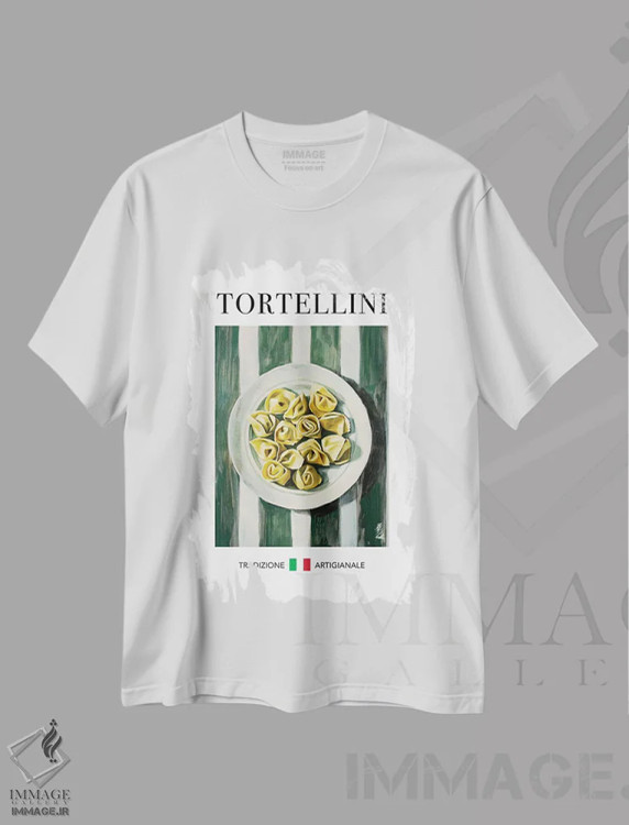 تیشرت سفید طرح دار – تیشرت هنری ,تورتلینی اثر آندریاس ماگنوسون immage.ir