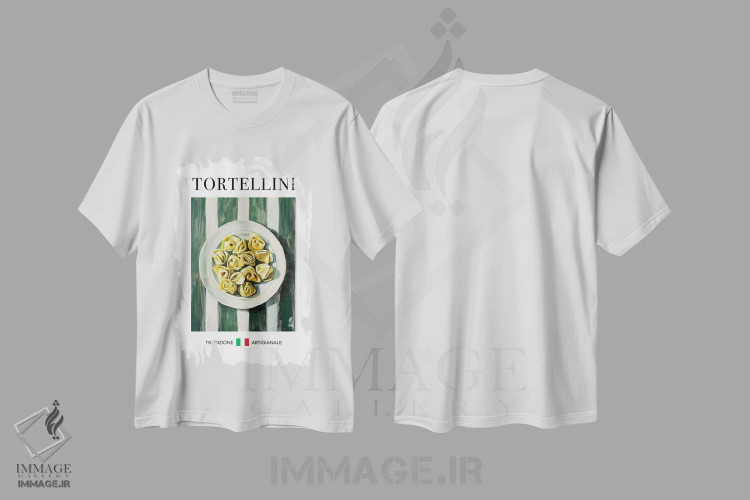 تیشرت سفید طرح دار – تیشرت هنری ,تورتلینی اثر آندریاس ماگنوسون immage.ir