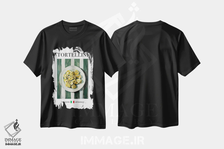 تیشرت مشکی طرح دار – تیشرت هنری ,تورتلینی اثر آندریاس ماگنوسون فروشگاه ایماژ