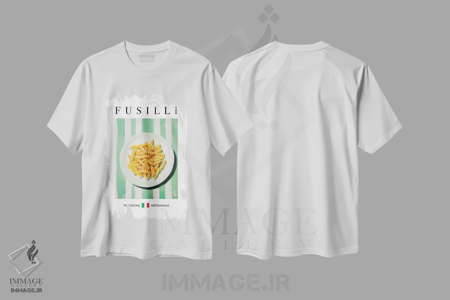 تیشرت سفید طرح دار – تیشرت هنری ,فوزیلی اثر آندریاس ماگنوسون immage.ir