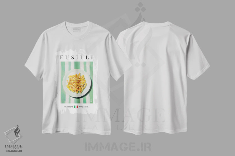 تیشرت سفید طرح دار – تیشرت هنری ,فوزیلی اثر آندریاس ماگنوسون immage.ir