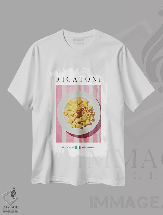 تیشرت سفید طرح دار – تیشرت گرافیکی ,ریگاتونی اثر آندریاس ماگنوسون فروشگاه ایماژ