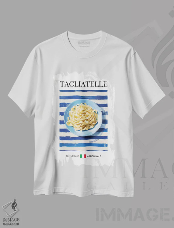 تیشرت سفید طرح دار – تیشرت هنری ,تاگلیاتله اثر آندریاس ماگنوسون فروشگاه ایماژ