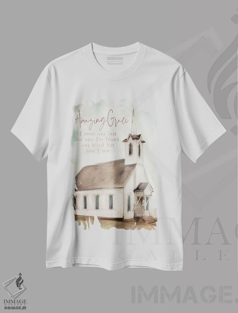 تیشرت سفید طرح دار – تیشرت معنوی ,فیض شگفت انگیز اثر مالی بی. فروشگاه ایماژ