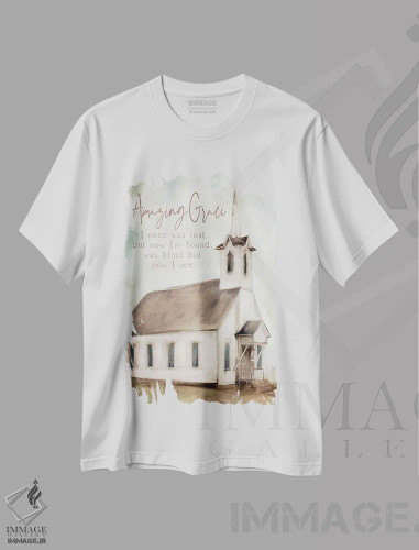 تیشرت سفید طرح دار – تیشرت معنوی ,فیض شگفت انگیز اثر مالی بی. فروشگاه ایماژ