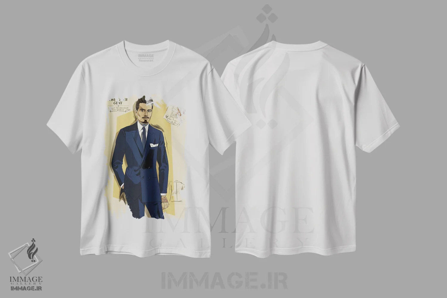 تیشرت سفید طرح دار – تیشرت گرافیکی ,آقای ببر اثر فایو بای فایو کالکتیو immage.ir