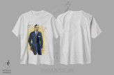 تیشرت سفید طرح دار – تیشرت گرافیکی ,آقای ببر اثر فایو بای فایو کالکتیو immage.ir