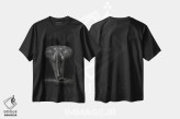 تیشرت مشکی طرح دار – تیشرت طبیعت ,گاو ناحیه نگورونگورو اثر ماریو مورنو فروشگاه ایماژ