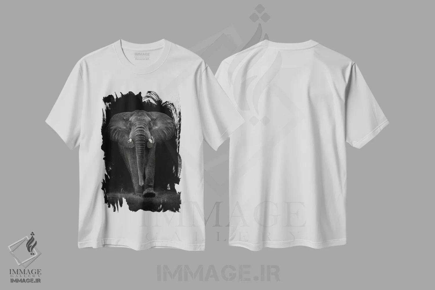 تیشرت سفید طرح دار – تیشرت طبیعت ,گاو ناحیه نگورونگورو اثر ماریو مورنو immage.ir