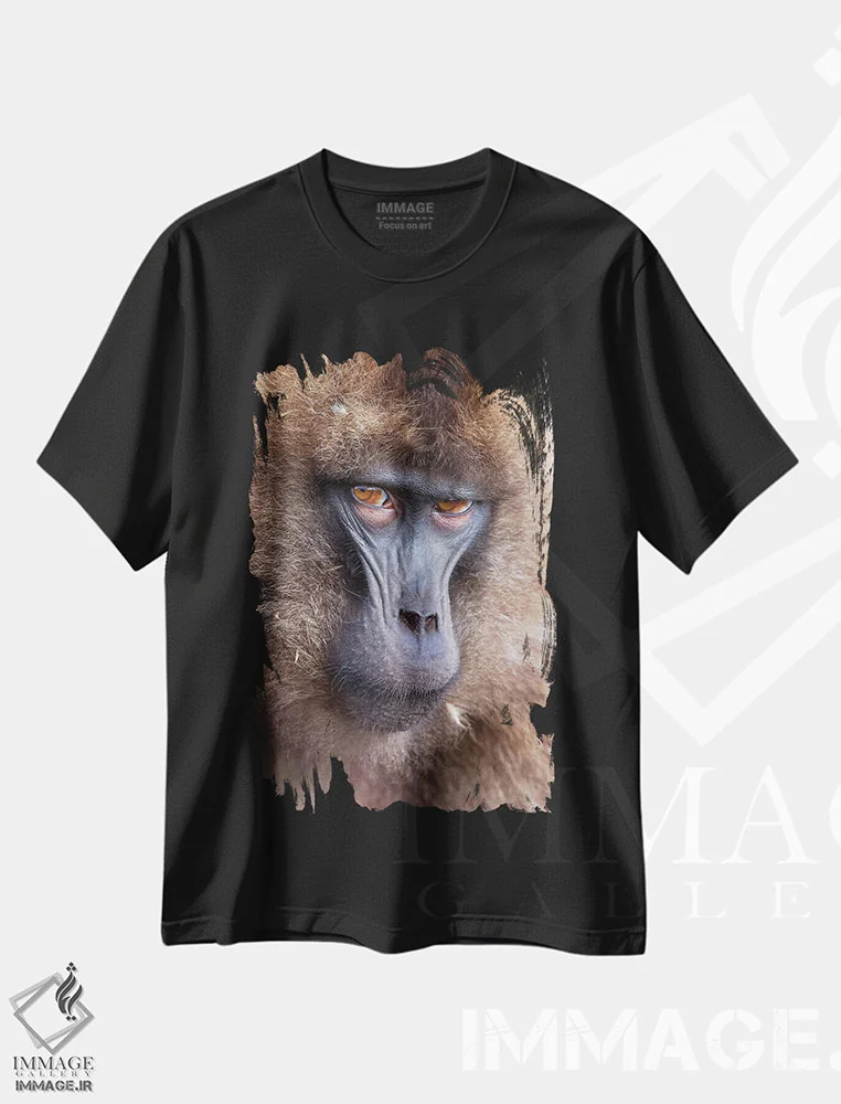 تیشرت مشکی طرح دار – تیشرت طبیعت ,اخم گِلادای ماده اتیوپی اثر موگنس تروله immage.ir