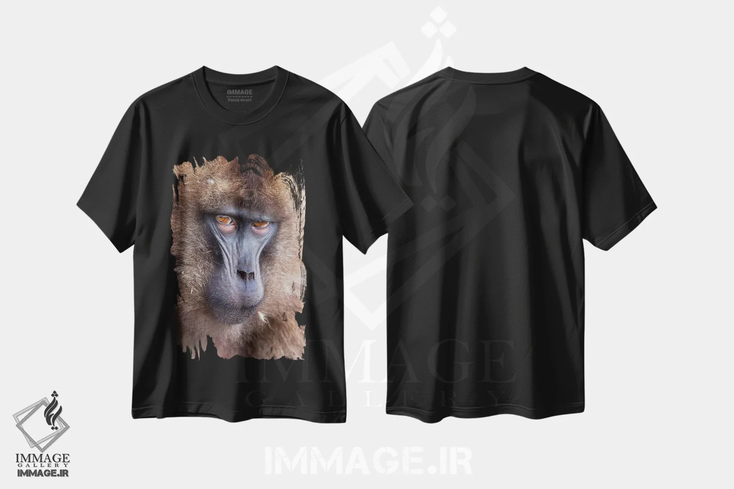 تیشرت مشکی طرح دار – تیشرت طبیعت ,اخم گِلادای ماده اتیوپی اثر موگنس تروله immage.ir