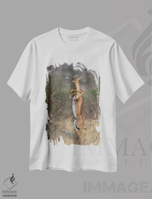 تیشرت سفید طرح دار – تیشرت عکاسی ,جرنوک رقصنده اثر موگنس تروله فروشگاه ایماژ