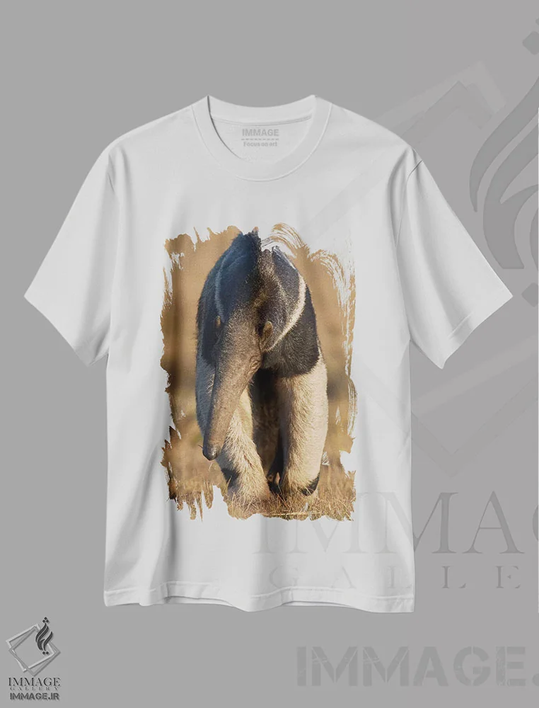 تیشرت سفید طرح دار – تیشرت طبیعت ,مورچه خورک غول پیکر پانتانال اثر موگنس تروله immage.ir