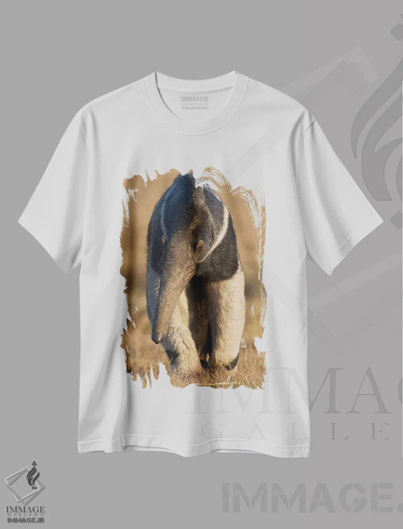 تیشرت سفید طرح دار – تیشرت طبیعت ,مورچه خورک غول پیکر پانتانال اثر موگنس تروله immage.ir