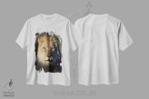 تیشرت سفید طرح دار – تیشرت حیوانات ,شیر با یال سیاه اثر موگنس تروله immage.ir