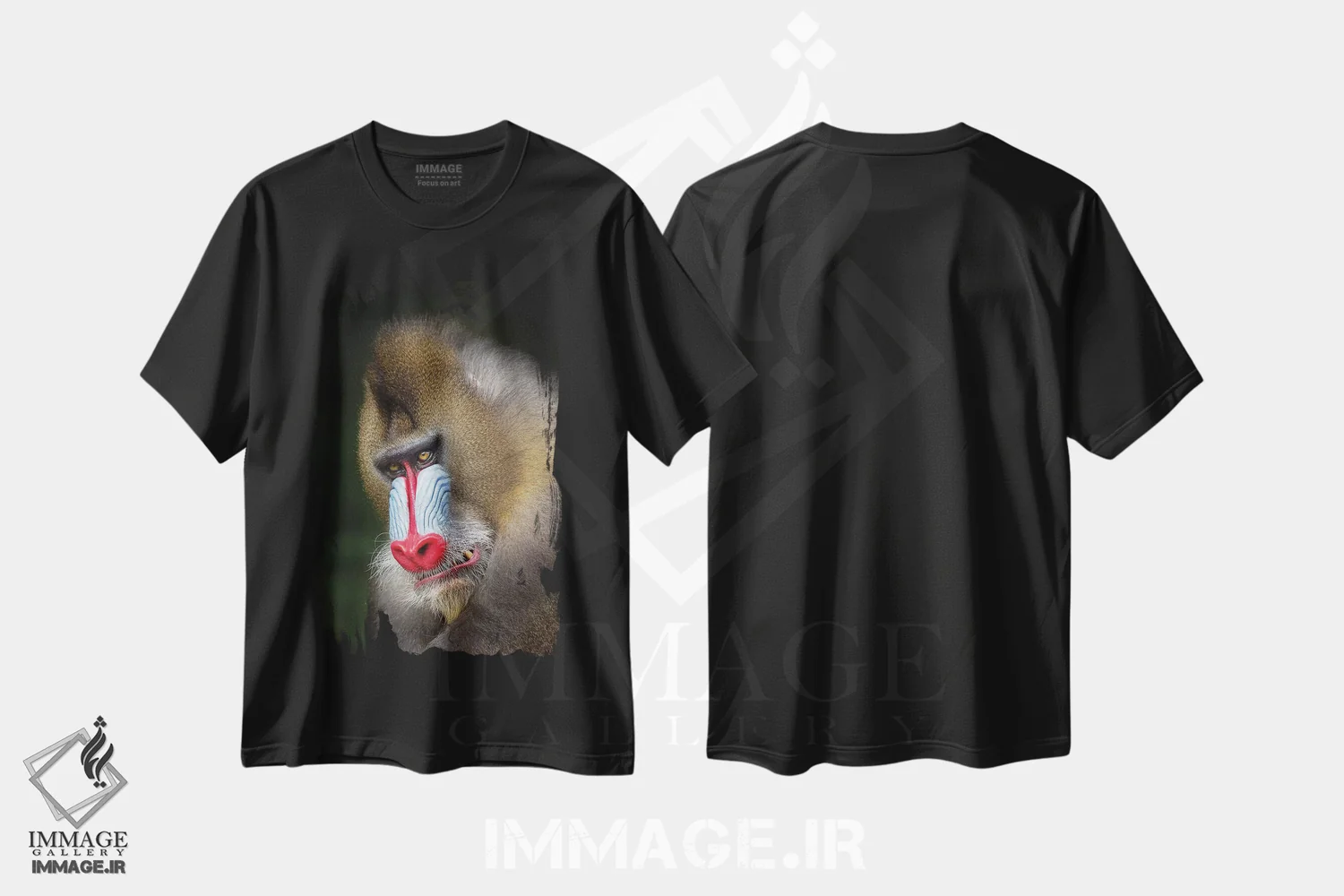 تیشرت مشکی طرح دار – تیشرت گرافیکی ,غرش مندرل اثر موگنس تروله فروشگاه ایماژ