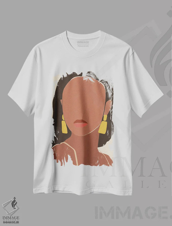 تیشرت سفید طرح دار – تیشرت هنری ,بوسه خورشید اثر موایرا هرشی فروشگاه ایماژ