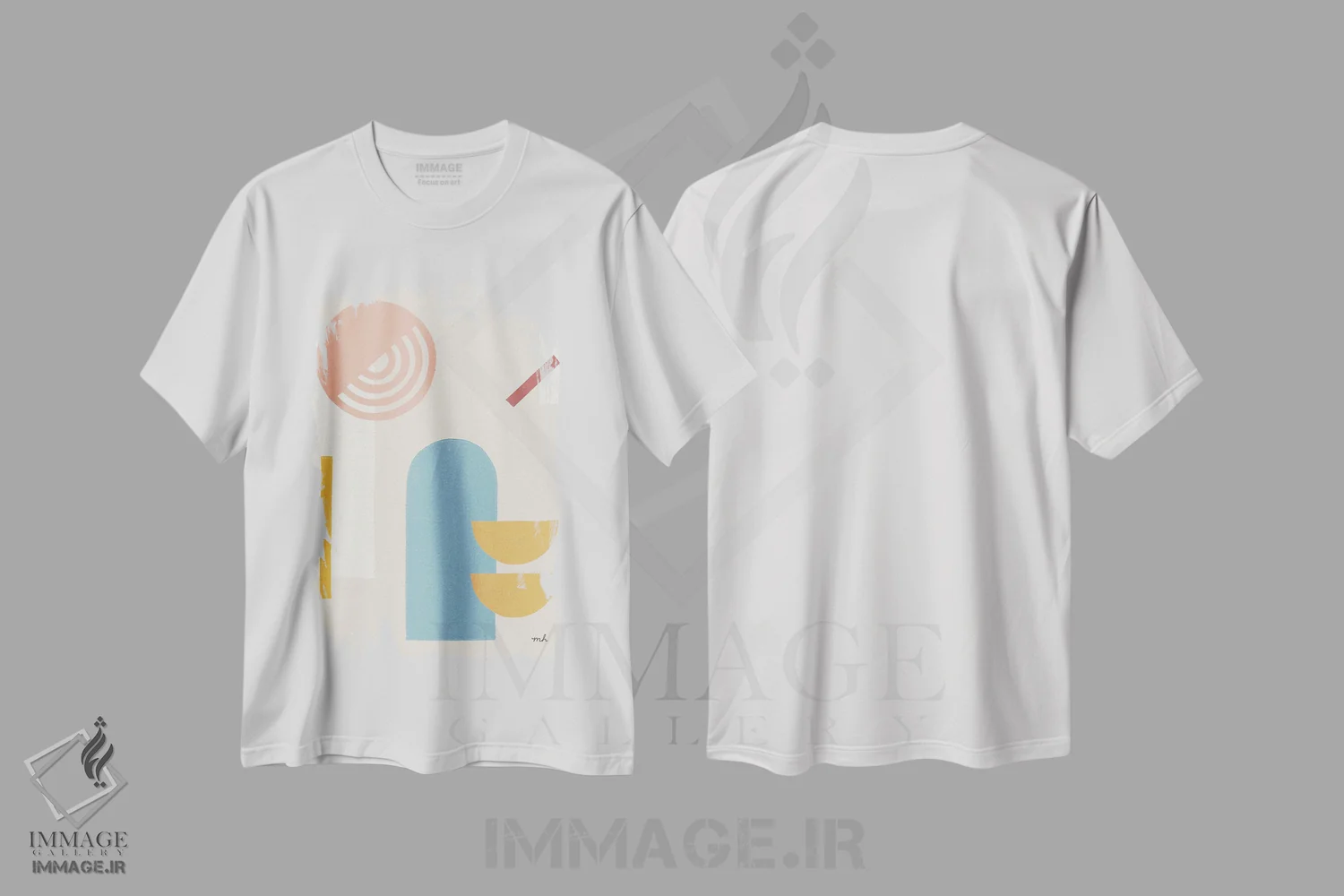 تیشرت سفید طرح دار – تیشرت هنری ,آرامش خوش فرم اثر موایرا هرشی immage.ir