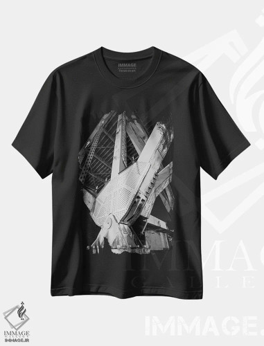 تیشرت مشکی طرح دار – تیشرت سیاه و سفید ,شهر صنعتی شماره اثر موایسس لوی فروشگاه ایماژ