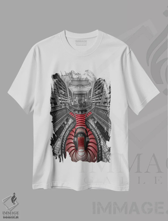 تیشرت سفید طرح دار – تیشرت معماری ,للو شماره اثر موایسس لوی immage.ir