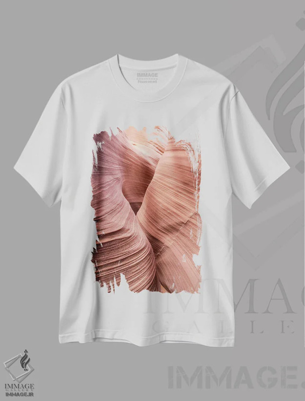 تیشرت سفید طرح دار – تیشرت طبیعت ,مارپیچ پنج اثر موایسس لوی فروشگاه ایماژ