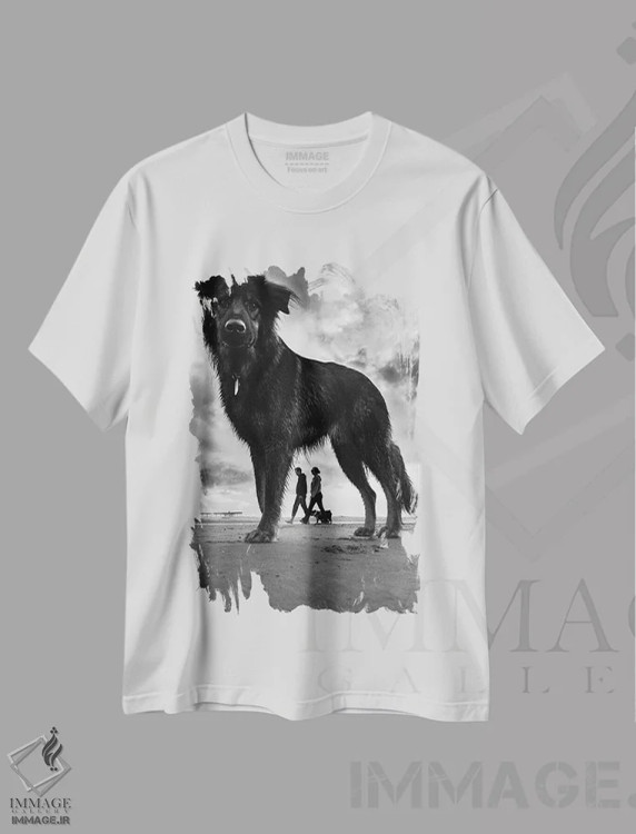 تیشرت سفید طرح دار – تیشرت حیوانات ,سگ ها شماره اثر موایسس لوی فروشگاه ایماژ