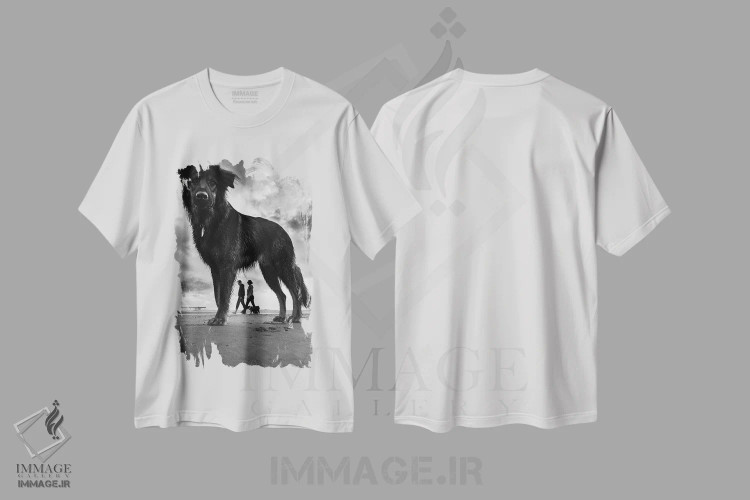 تیشرت سفید طرح دار – تیشرت حیوانات ,سگ ها شماره اثر موایسس لوی فروشگاه ایماژ