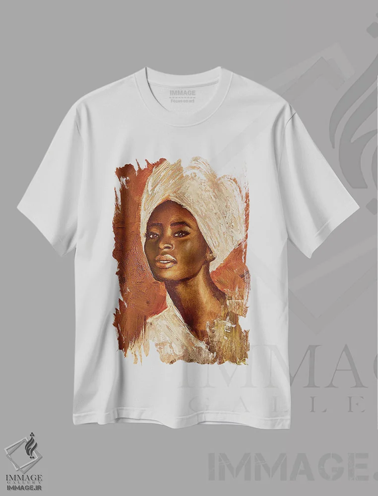 تیشرت سفید طرح دار – تیشرت پرتره زنانه ,سیه نا اثر مورگان اورتون فروشگاه ایماژ