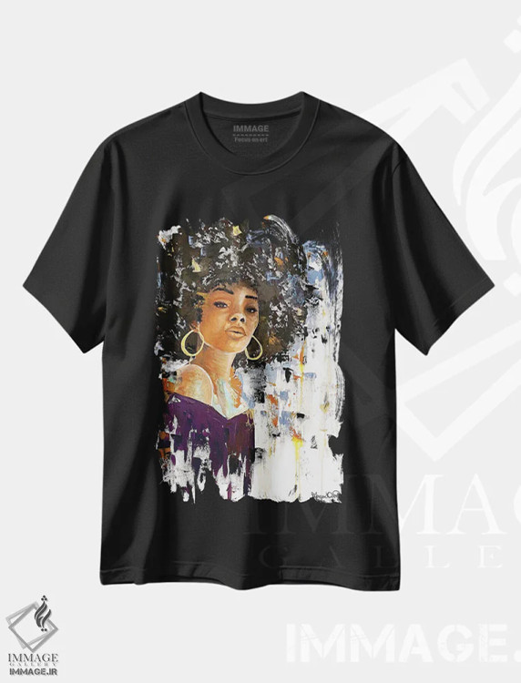 تیشرت مشکی طرح دار – تیشرت هنری ,شگفتی اثر مورگان اورتون فروشگاه ایماژ