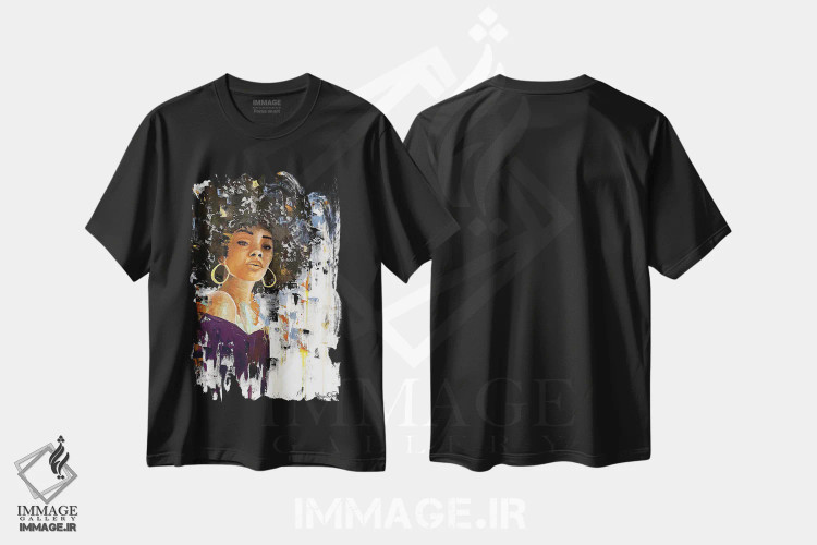 تیشرت مشکی طرح دار – تیشرت هنری ,شگفتی اثر مورگان اورتون فروشگاه ایماژ