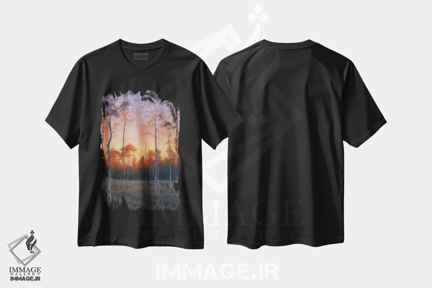 تیشرت مشکی طرح دار – تیشرت طبیعت ,جایگاه مقدس اثر مایکل اورویک فروشگاه ایماژ