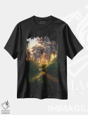 تیشرت مشکی طرح دار – تیشرت طبیعت ,گلدن گیت اثر مایکل اورویک فروشگاه ایماژ
