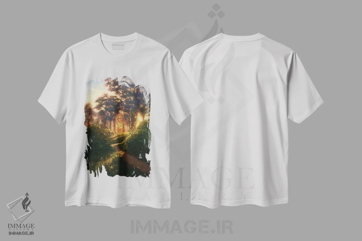 تیشرت سفید طرح دار – تیشرت طبیعت ,گلدن گیت اثر مایکل اورویک immage.ir