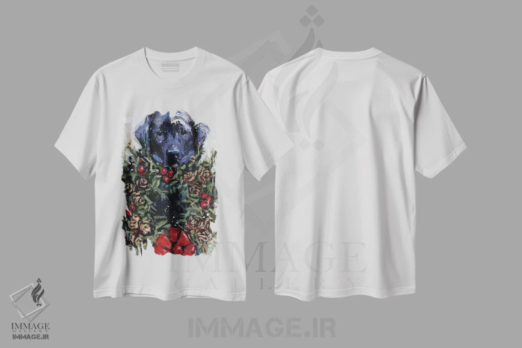 تیشرت سفید طرح دار – تیشرت حیوانات ,پروانه های زنبوری اثر مولی اِی. پول immage.ir