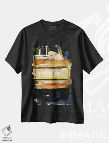 تیشرت مشکی طرح دار – تیشرت وینتیج ,سواری رایگان اثر مولی اِی. پول فروشگاه ایماژ