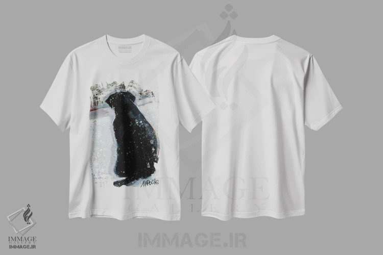 تیشرت سفید طرح دار – تیشرت حیوانات ,مه سفید اثر مولی اِی. پول فروشگاه ایماژ