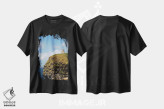 تیشرت مشکی طرح دار – تیشرت منظره ,صخره های تماشایی موهر و برج اوبراین اثر مریلین پارور فروشگاه ایماژ