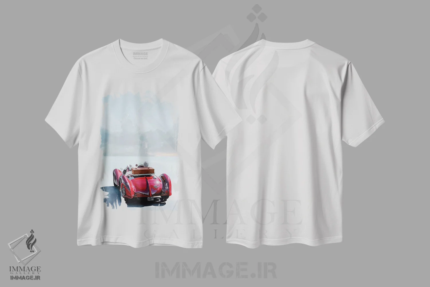 تیشرت سفید طرح دار – تیشرت وینتیج ,افق اثر مارچلو پتیشی فروشگاه ایماژ