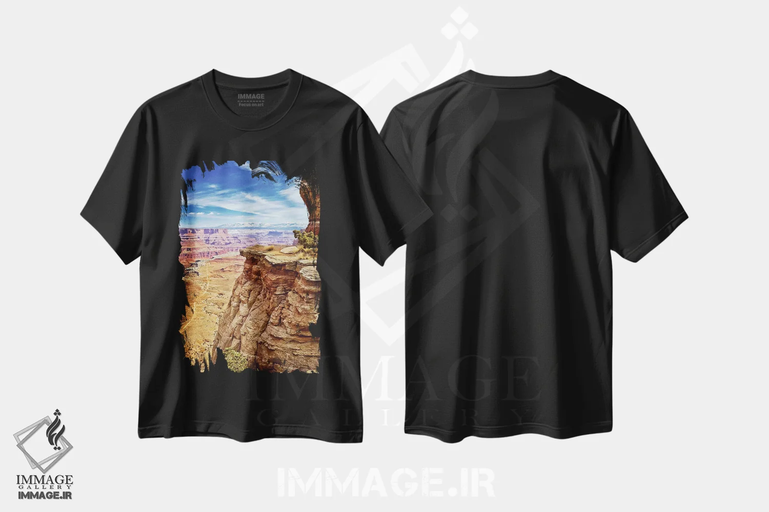 تیشرت مشکی طرح دار – تیشرت طبیعت ,صخره قرمز موآب اثر عکاسی ام اسکات فروشگاه ایماژ