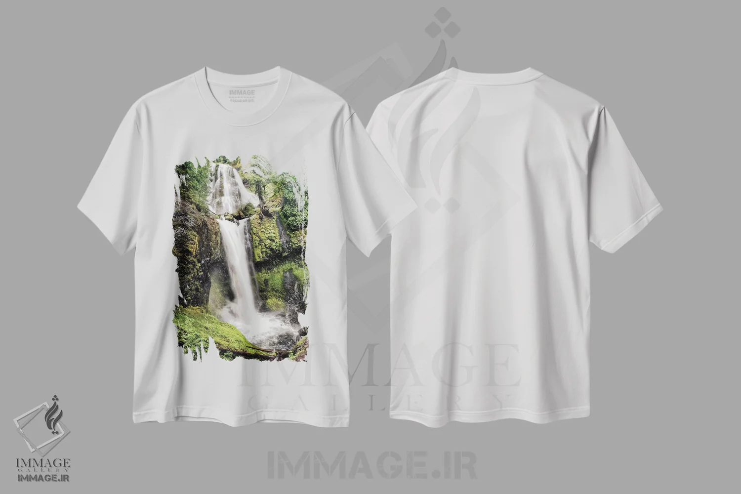 تیشرت سفید طرح دار – تیشرت طبیعت ,آبشار اثر عکاسی ام اسکات immage.ir