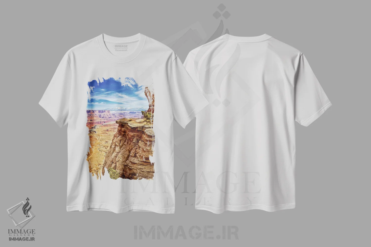 تیشرت سفید طرح دار – تیشرت طبیعت ,صخره قرمز موآب اثر عکاسی ام اسکات immage.ir