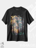 تیشرت مشکی طرح دار – تیشرت هنری ,سرزمین عجایب اثر مارتین پودت فروشگاه ایماژ
