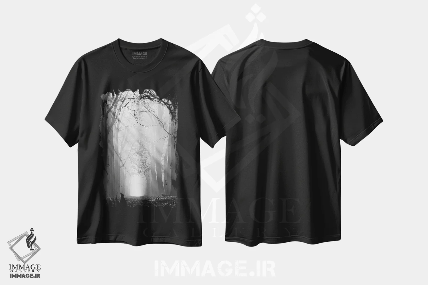 تیشرت مشکی طرح دار – تیشرت سیاه سفید ,مسیر پرتو خورشید اثر مارتین پودت immage.ir