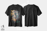 تیشرت مشکی طرح دار – تیشرت هنری ,سرزمین عجایب اثر مارتین پودت فروشگاه ایماژ