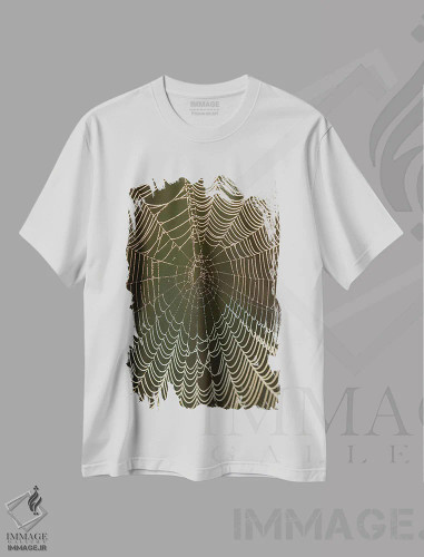 تیشرت سفید طرح دار – تیشرت طبیعت ,Cameron Prairie National Wildlife Refuge, Louisiana,شبنم صبحگاهی روی تار عنکبوت، پناهگاه حیات وحش ملی کامرون پِری، لوئیزیانا اثر مارسا پرایور فروشگاه ایماژ