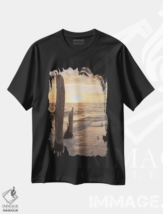 تیشرت مشکی طرح دار – تیشرت طبیعت ,Florida,غروب آفتاب در پارک ایالتی لاورز کی، فلوریدا اثر مارسا پرایور فروشگاه ایماژ