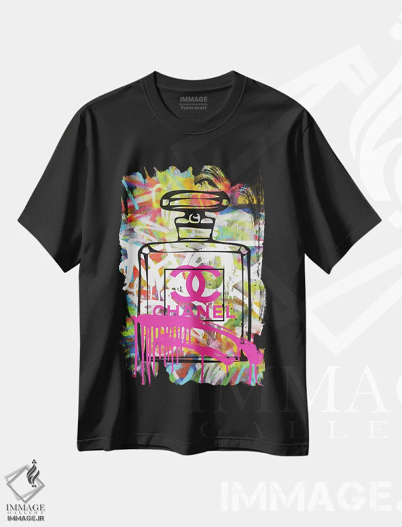 تیشرت مشکی طرح دار – تیشرت مد ,شنل اثر مورگان پاسلیه immage.ir