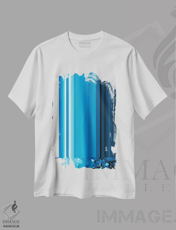 تیشرت سفید طرح دار – تیشرت هنری مینیمال ,رویا اثر مورگان پاسلیه فروشگاه ایماژ